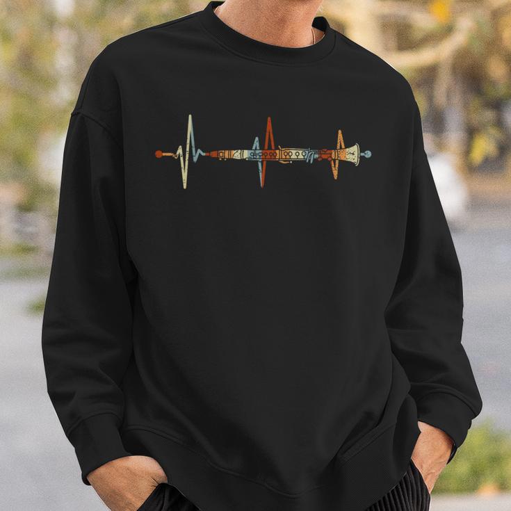 Orchestra Clarinettist Heartbeat Clarinet S Sweatshirt Geschenke für Ihn