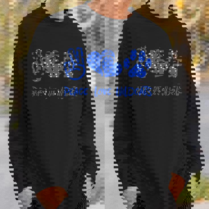 Peace Love Wildcats Kentucky Ky Pride Grunge Sweatshirt Gifts for Him