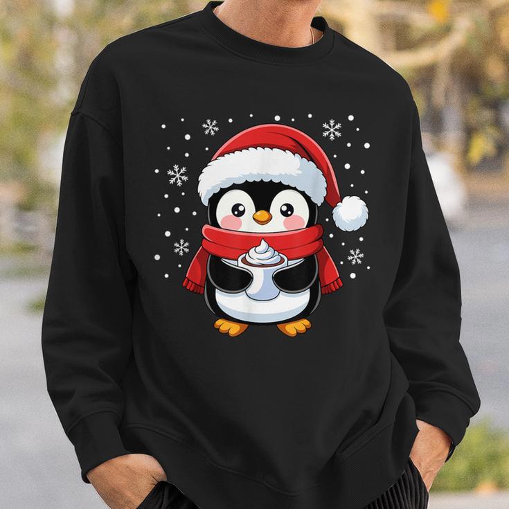 Penguin Christmas Santa Claus Cute Penguin Love Sweatshirt Geschenke für Ihn