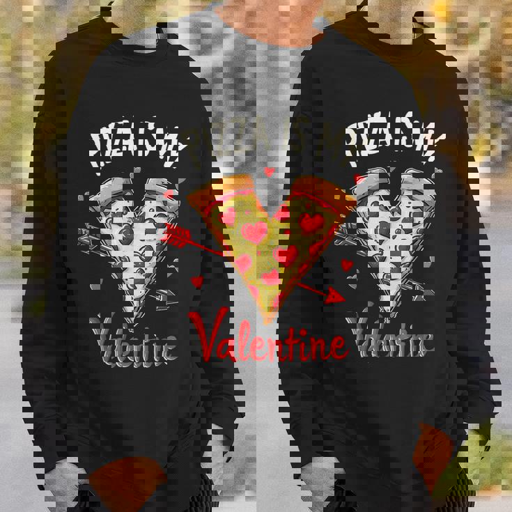 Pizza Is My Valentine Valentines Day Heart Pepperoni Lover Sweatshirt Gifts for Him