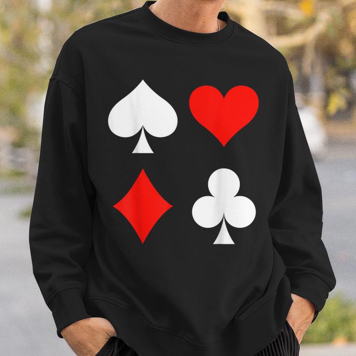 Playing Cards Skat Card Game Poker Costume Carnival Fancy Dress Sweatshirt Geschenke für Ihn