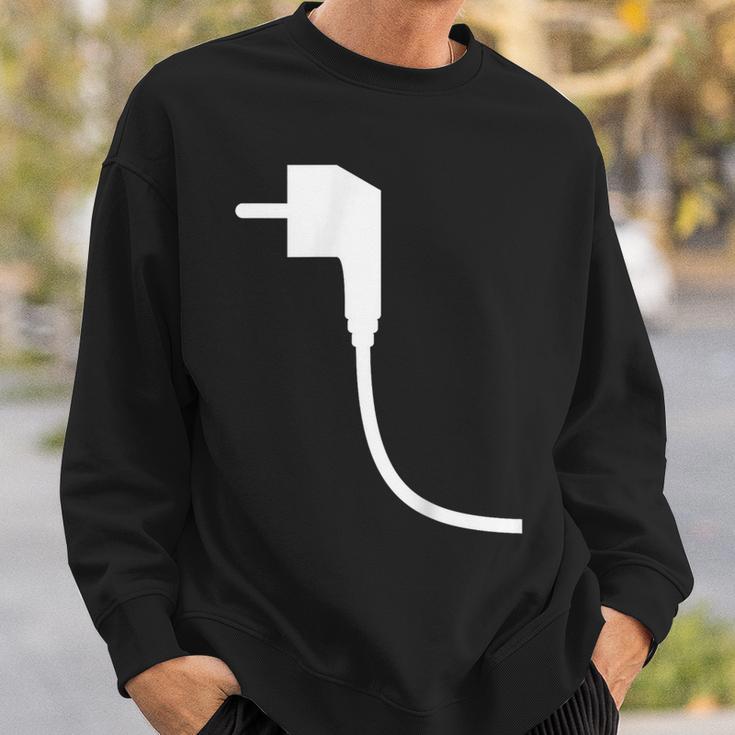 Plug And Socket Carnival And Fancy Dress Partner Look Costume Sweatshirt Geschenke für Ihn