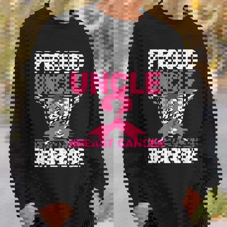 Proud Uncle Warrior Breast Cancer Awareness Sweatshirt Gifts for Him