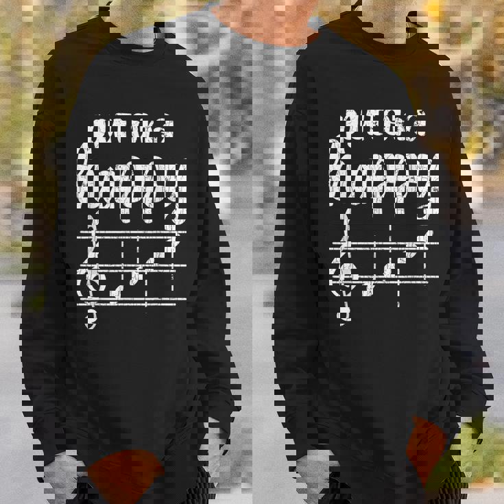 Put On A Happy Face Music Gráfico Divertido Para El Músico Camisa de entrenamiento Regalos para él