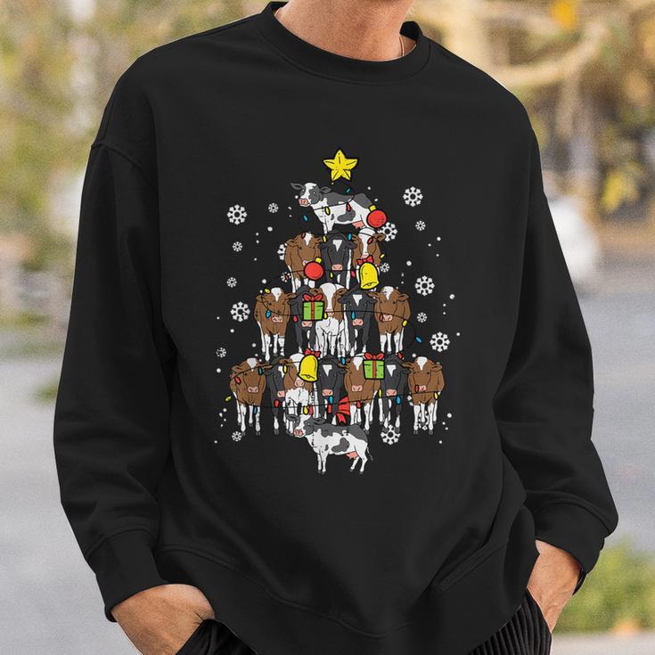 Pyjamas Cow Christmas Tree Christmas Pyjamas Farm Sweatshirt Geschenke für Ihn