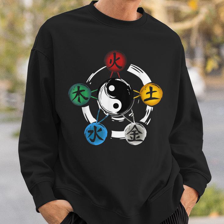 Qigong Five Elements Tai Chi Meditation Ying & Yang Sweatshirt Geschenke für Ihn