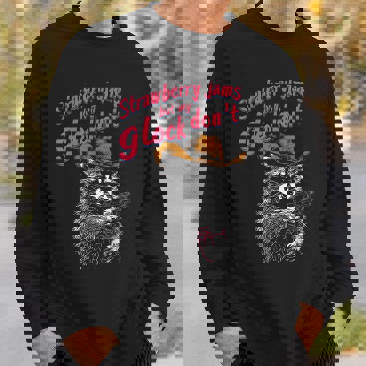 Quirky Raccoon Sweatshirt - Playful Strawberry Jam Theme Gifts for Him