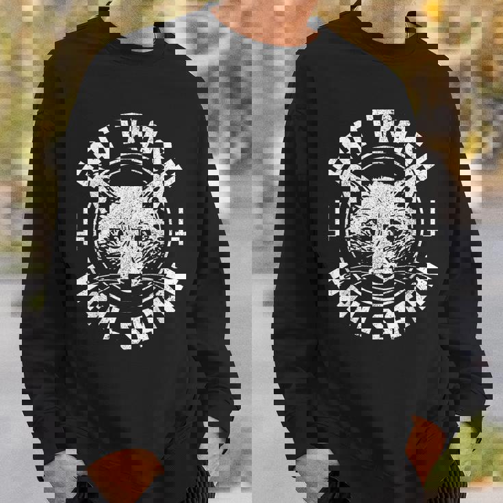 Raccoon Eat Trash Hail Satan Gothic Racoon Sweatshirt Gifts for Him