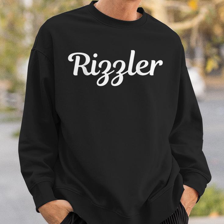 Curly Rizzler Rizzler Rizzler Meme Rizz God Skibidi Rizzler Sweatshirt - Monsterry