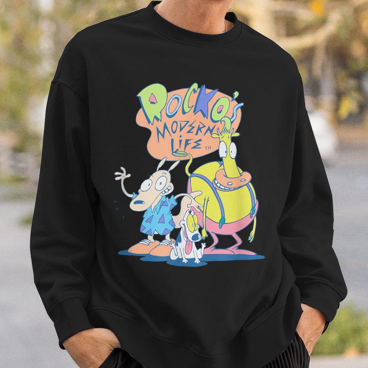 Rocko's Modern Life Group Shot Best Friends Classic Logo Sweatshirt Geschenke für Ihn