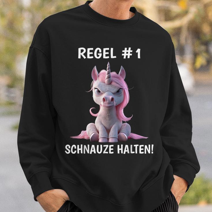 Rule 1 Snout Unicorn Sarcasm Sweatshirt Geschenke für Ihn