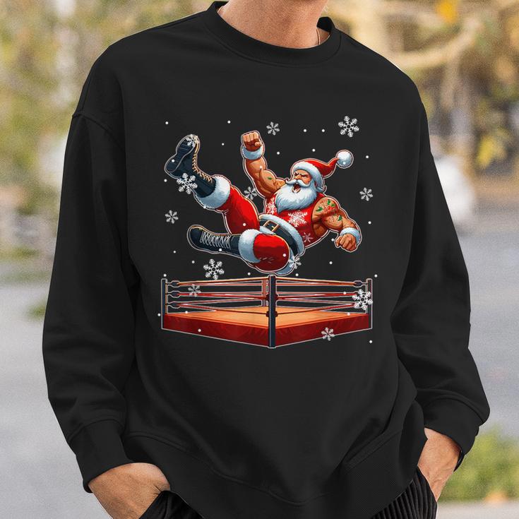 Santa Wrestling Christmas Wrestler Matching Sport Lover Sweatshirt Geschenke für Ihn