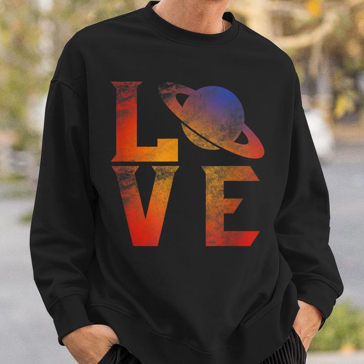 Saturn Galaxy Science Cosmos Planet Sweatshirt Geschenke für Ihn