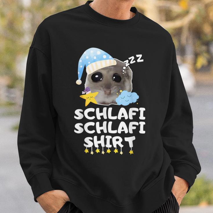 Schlafi Schlafi Sad Hamster Cute Hamstie Sweatshirt Geschenke für Ihn