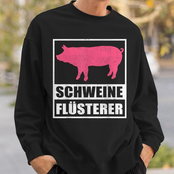 Schweine Flusterer Schweinebauer Sweatshirt Geschenke für Ihn