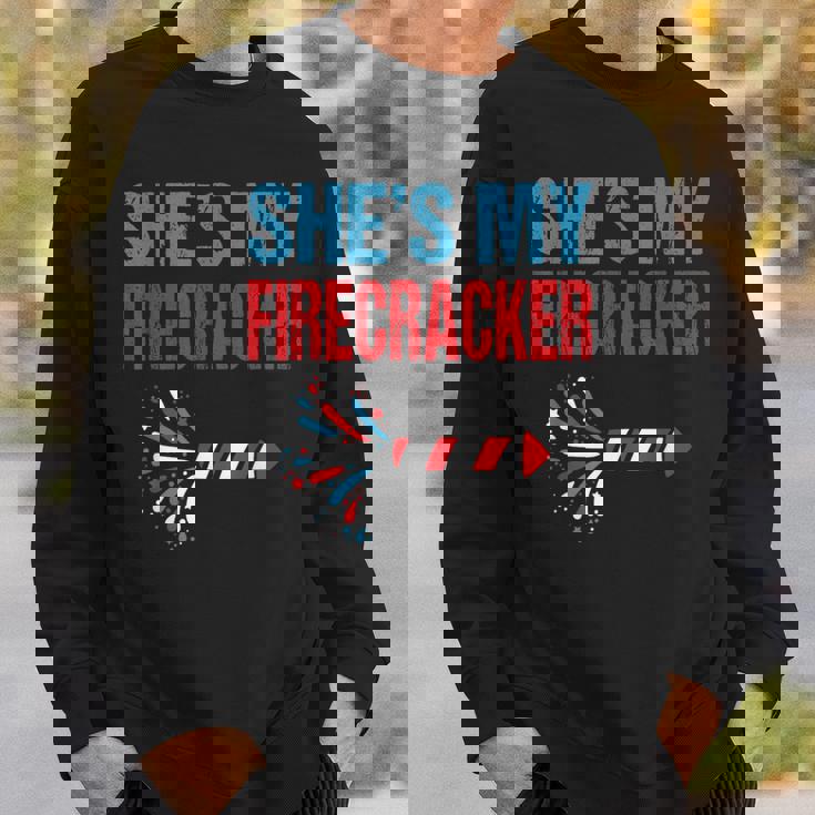 She's My Firecracker 4th Of July Fireworks Matching Couples Sweatshirt Gifts for Him