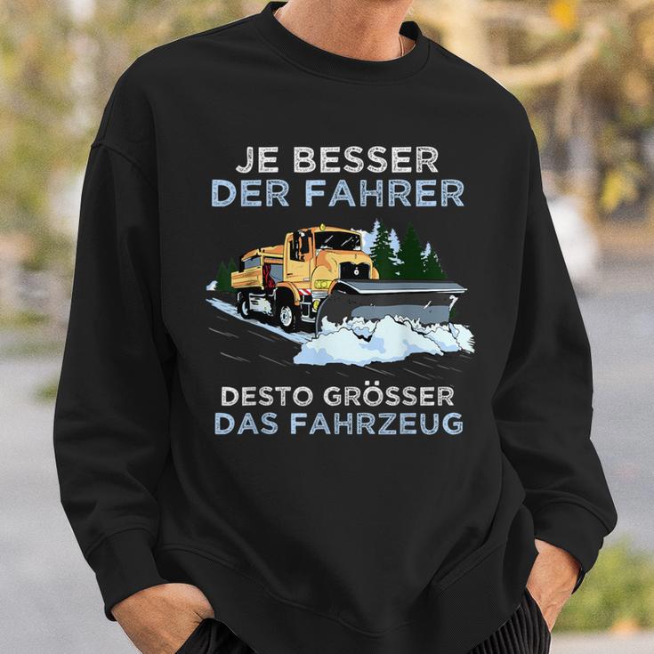 Snow Plough Saying Winter Service Snow Clearing Device Snow Plough Sweatshirt Geschenke für Ihn