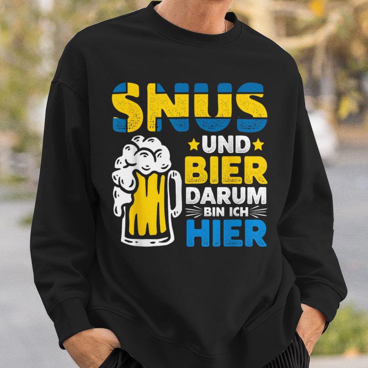 Snus Darum Bin Ich Hier Swedish Chewing Tobacco Sweatshirt Geschenke für Ihn