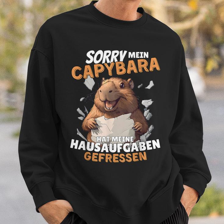 Sorry Mein Capybara Hat Meine Hausaufgaben Gefressen Sweatshirt Geschenke für Ihn