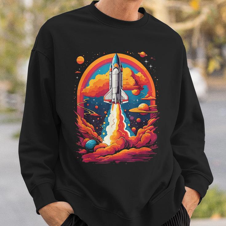 Space Travel With Space Shuttle Rocket Astronaut Dream Sweatshirt Geschenke für Ihn