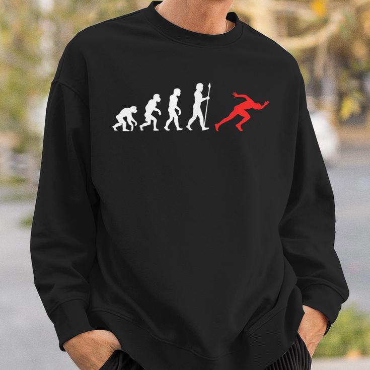 Sprinter Race Evolution Athletics Sweatshirt Geschenke für Ihn