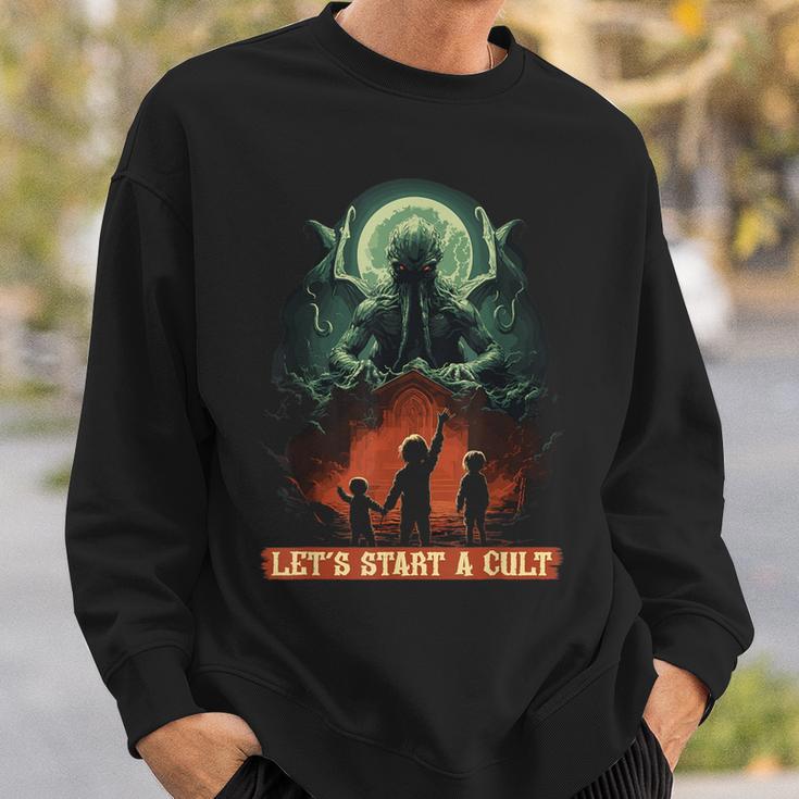 Lets Start A Cultintage Cosmic Horror Cthulhu Cult Sweatshirt Geschenke für Ihn