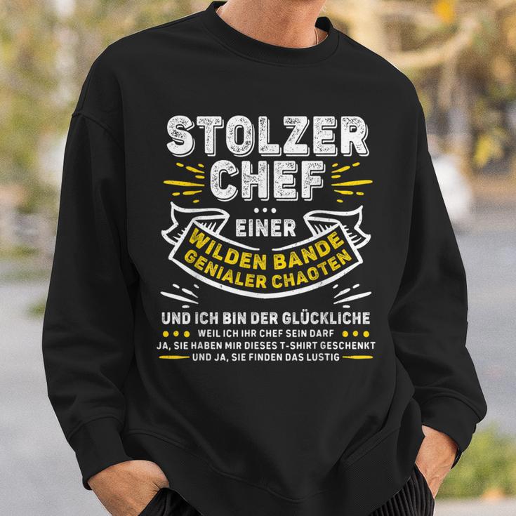 Stolzer Chef Einer Genialen Chaos Gang Saying Sweatshirt Geschenke für Ihn