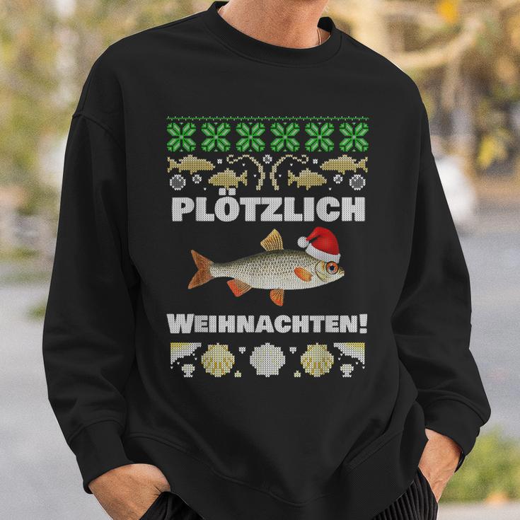 Suötzlich Christmas Fishing Plötz Red Eye Fish Sweatshirt Geschenke für Ihn