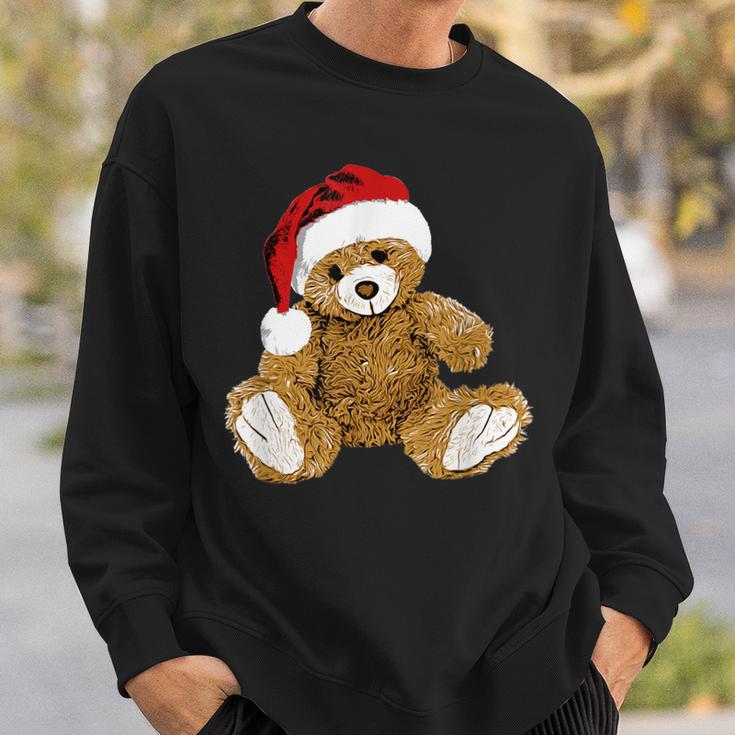 With Teddy Bear And Santa Hat Teddy Bear Christmas Sweatshirt Geschenke für Ihn