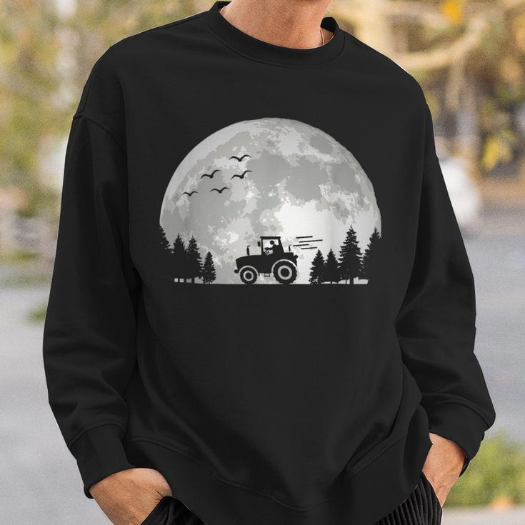 Traktorfahrer Traktor Treckerfahrer Landwirt Mond Trecker Sweatshirt Geschenke für Ihn