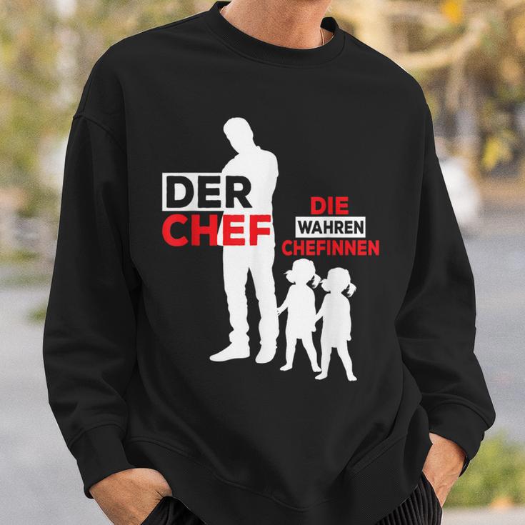 Twin Papa Der Chef Gemini Papa Sweatshirt Geschenke für Ihn