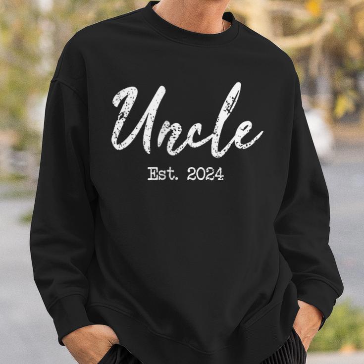 Uncle To Be 2024 Uncle Est 2024 For Uncle Sweatshirt Geschenke für Ihn