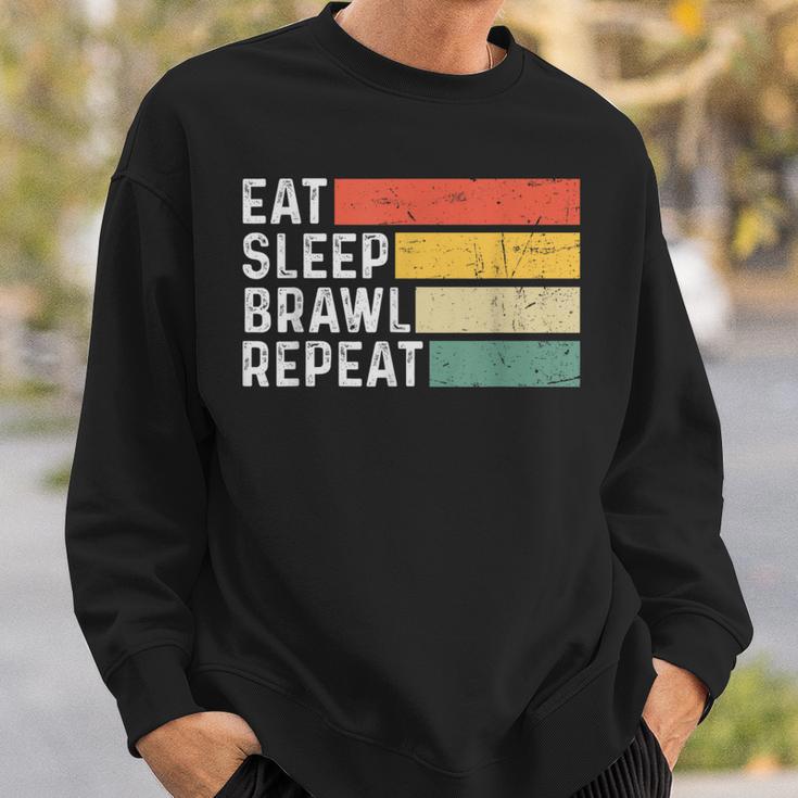 Video Gaming Game Retro Game Eat Sleep Brawl Repeat Sweatshirt Geschenke für Ihn