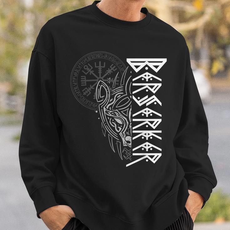 Viking Alhalla Egisor & Odin's Wolf Berserker Sweatshirt Geschenke für Ihn