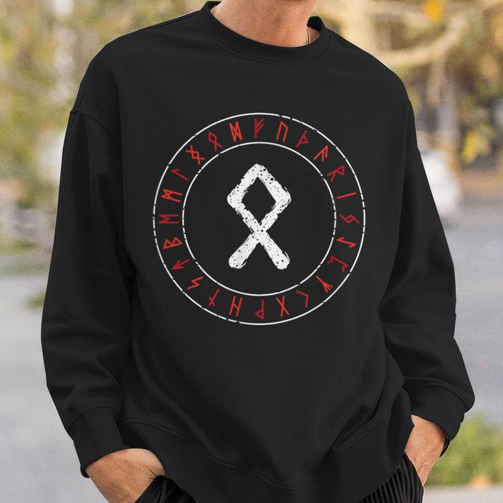 Viking Rune Othala Runic Circle Nordic Mythology Celtic Sweatshirt Geschenke für Ihn