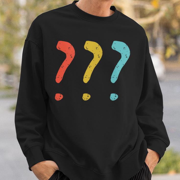 Vintage Question Mark Sweatshirt Geschenke für Ihn