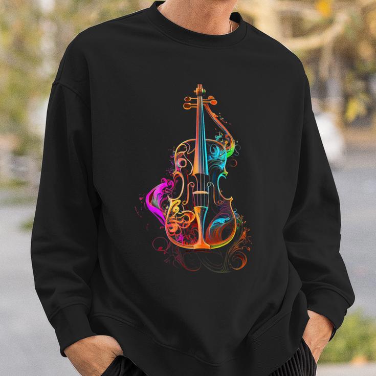 Violin Colourfuliolin Foriolinists Sweatshirt Geschenke für Ihn