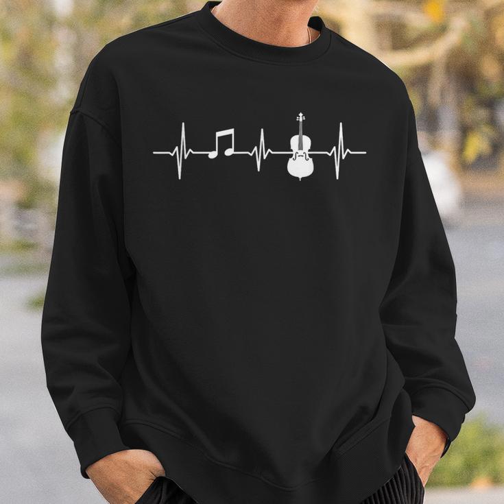 Violoncello Orchestra Heartbeat Cello Musician Cellist Sweatshirt Geschenke für Ihn