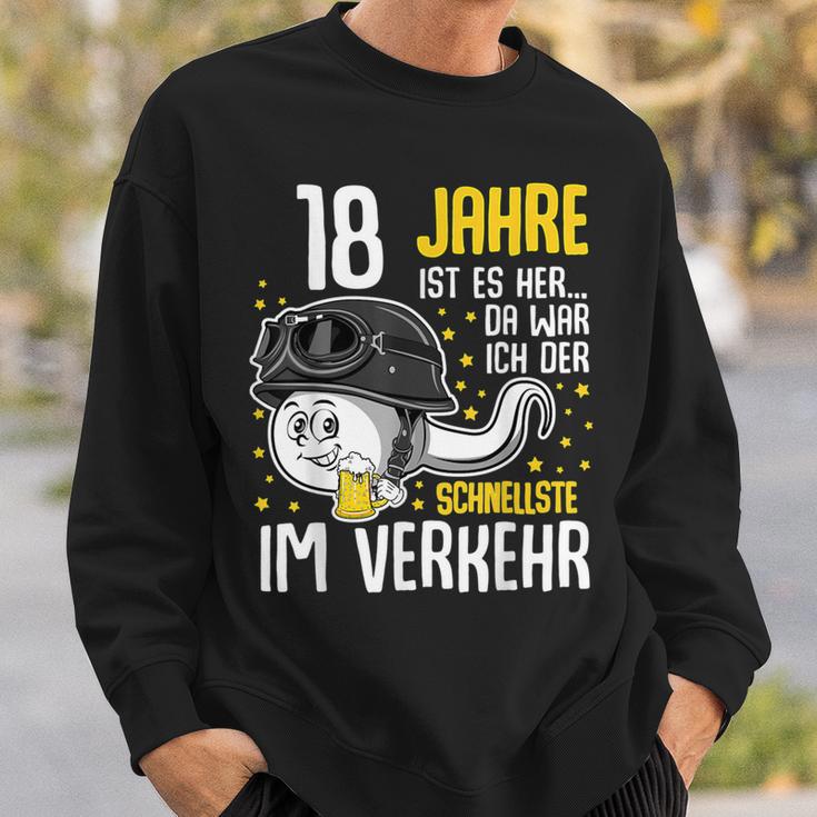 Vor 18 Jahren Der Fastest In Traffic 18Th Birthday Man Sweatshirt Geschenke für Ihn