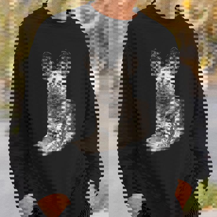 Wild Dog Making Eye Contact For Wild Dog Fans Sweatshirt Gifts for Him