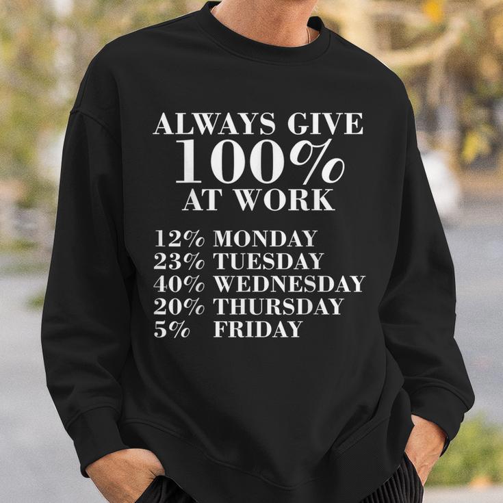 Worker Always Give 100 At Work Sweatshirt Geschenke für Ihn