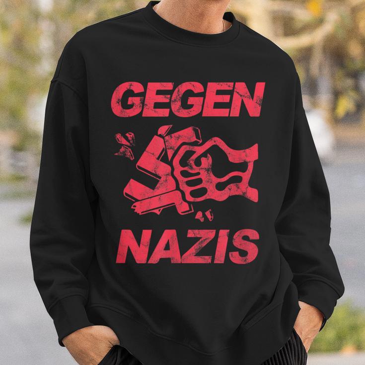 Zeichen Setzen Gegen Rechts Gegen Nazisintage Sweatshirt Geschenke für Ihn