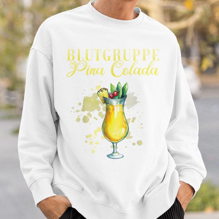 Blood Group Pina Colada Bartender Sweatshirt Geschenke für Ihn