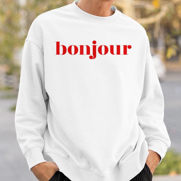 Bonjour For French Lovers Blue Sweatshirt Geschenke für Ihn