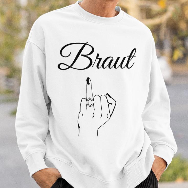 Braut Mittelfinger Junggesellenabschied Lustig Jga Sweatshirt Geschenke für Ihn