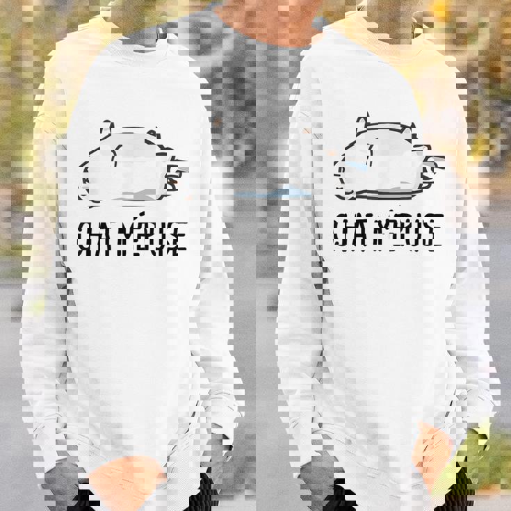 Chat Humour Cadeau Chat M'épuise Sweater e Cadeaux pour lui