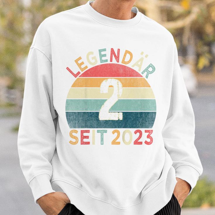 Children's 2Nd Birthday Legendary Since 2023Intage 2 Year Old Sweatshirt Geschenke für Ihn