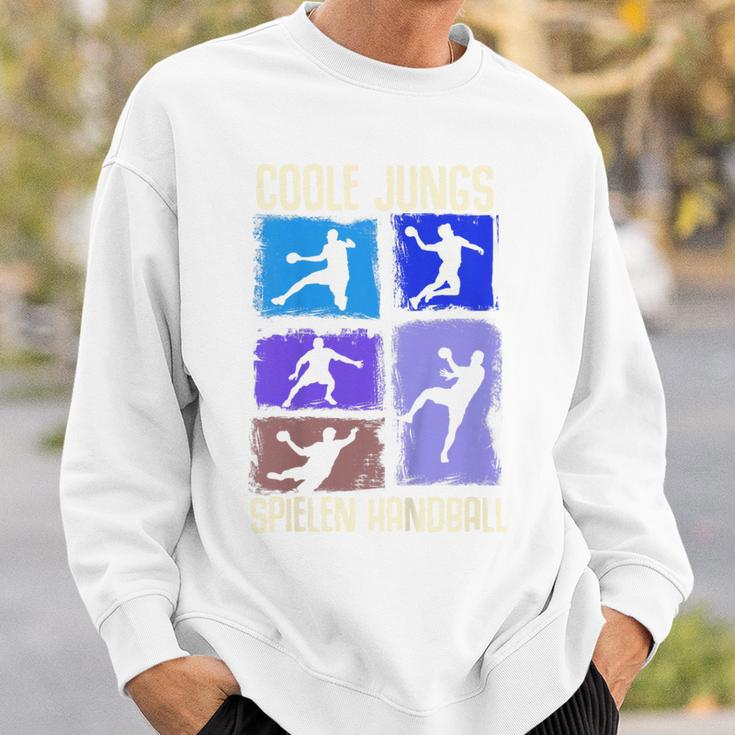 Children's Cool Boys Playing Handball Handball Player Sweatshirt Geschenke für Ihn