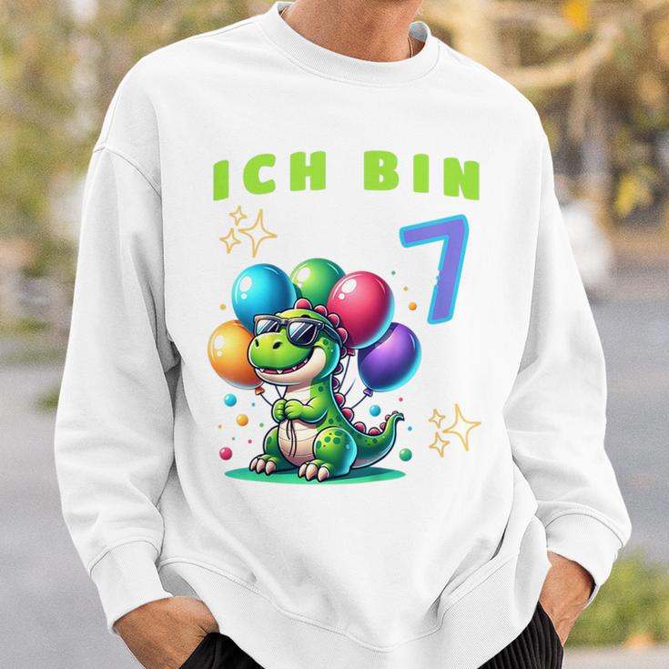 Children's Dino Children's Ich Bin Sieben 7 Jahre Alt Sweatshirt Geschenke für Ihn