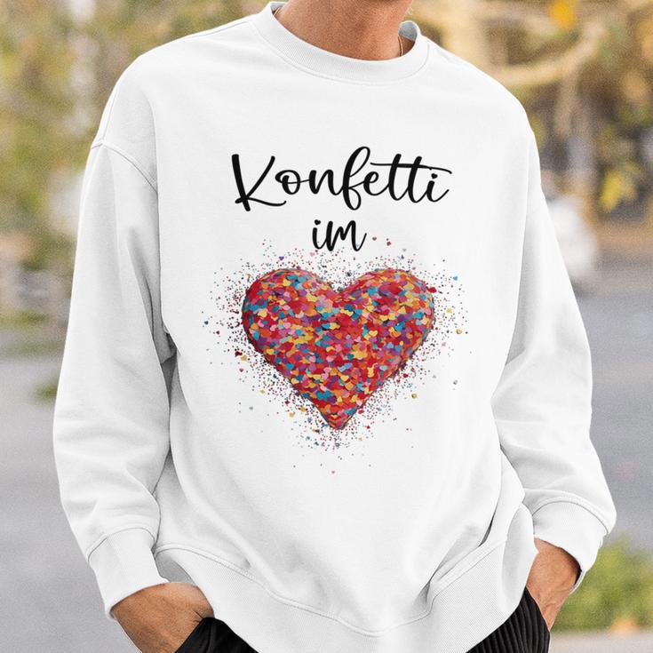 Confetti In The Heart Kölle Alaaf Red Carnival Fashing Blue Sweatshirt Geschenke für Ihn